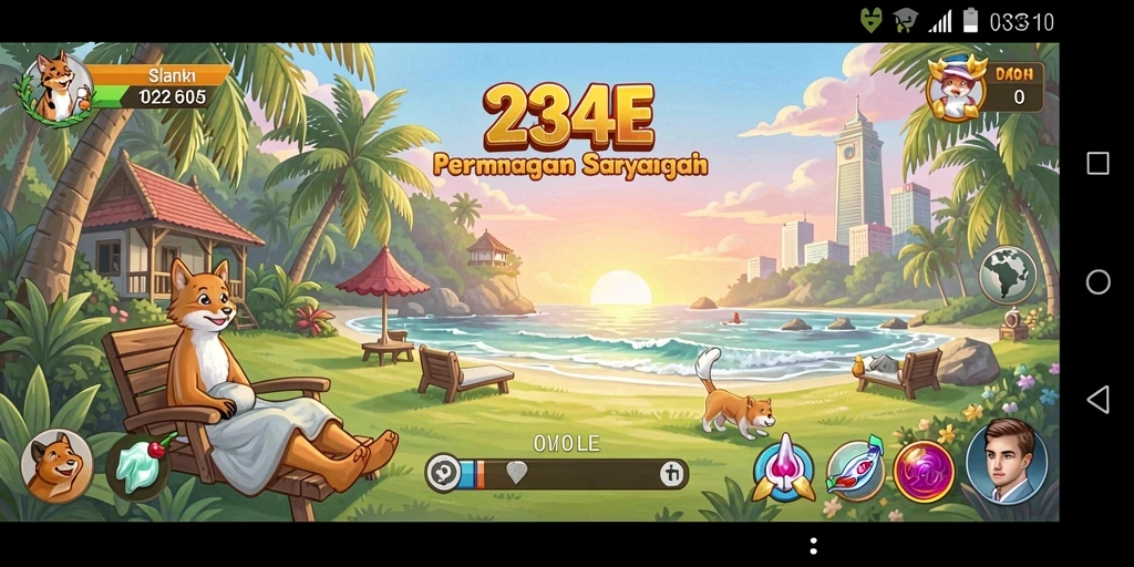 Screenshot 234E menampilkan gameplay santai yang seru dan menarik.
