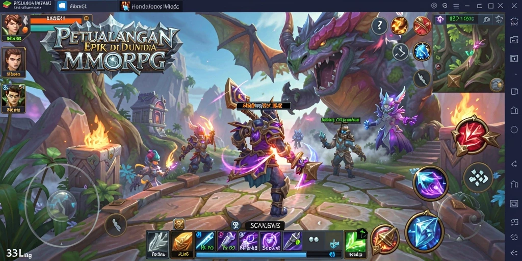 Tampilan gameplay menarik dalam dunia MMORPG 33L.