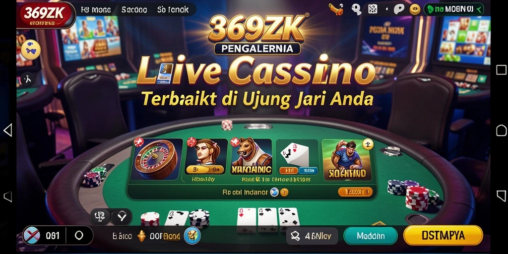 Tampilan gameplay mendebarkan di aplikasi Live Casino 369ZK.