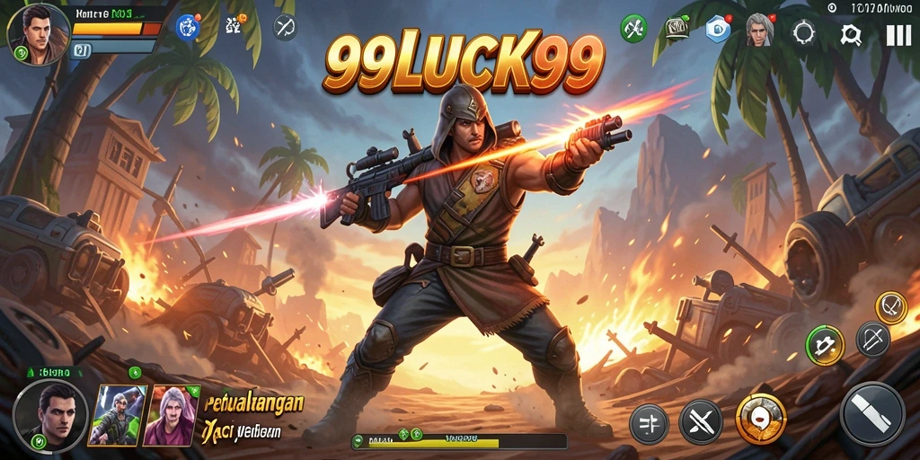 Tampilan gameplay mendebarkan dalam aksi penuh.