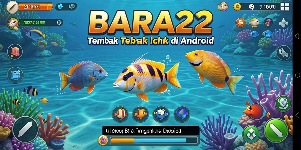 Tampilan gameplay BARA22 yang menarik dengan aksi Tembak Ikan.