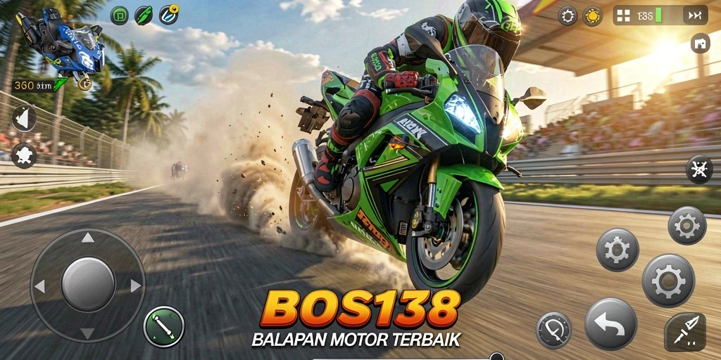 Tampilan balapan seru dalam BOS138 dengan lintasan menantang.