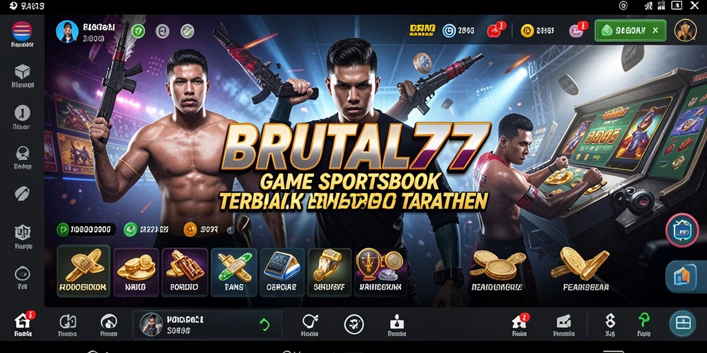 Tampilan gameplay menarik dari BRUTAL77 di platform Sportsbook.