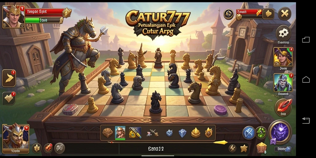 Gameplay mendebarkan dalam CATUR777 yang memadukan catur dan RPG.