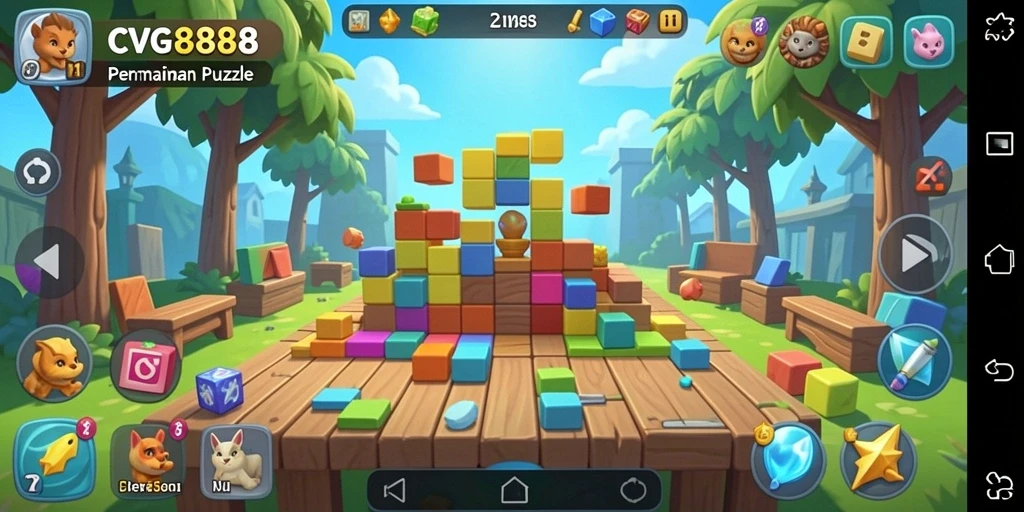 Tampilan gameplay menarik dari CVG8888 dengan berbagai tantangan puzzle.