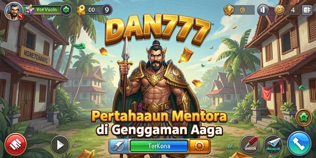 Tangkapan layar utama DAN777 menampilkan aksi seru dalam permainan Tower Defense.