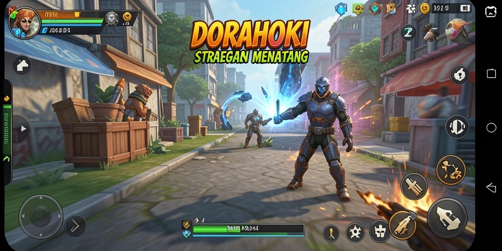 Tampilan gameplay DORAHOKI yang penuh strategi dan tantangan.