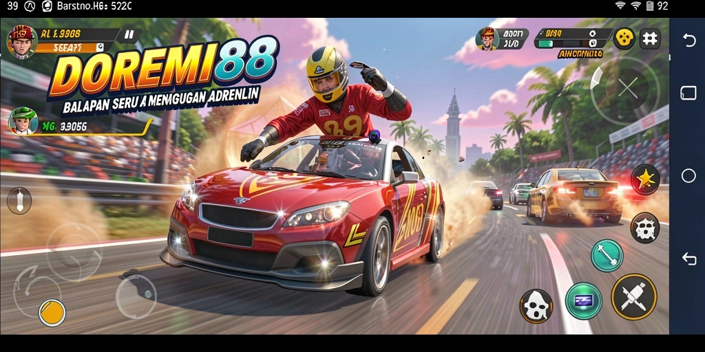 Gameplay balapan yang seru dan mendebarkan di DOREMI88.