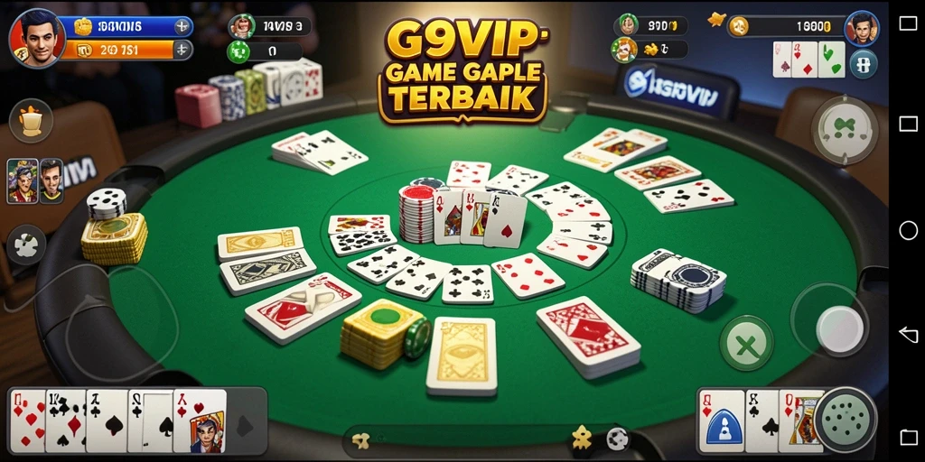 Cuplikan gameplay seru G9VIP dengan teman-teman memainkan Gaple.