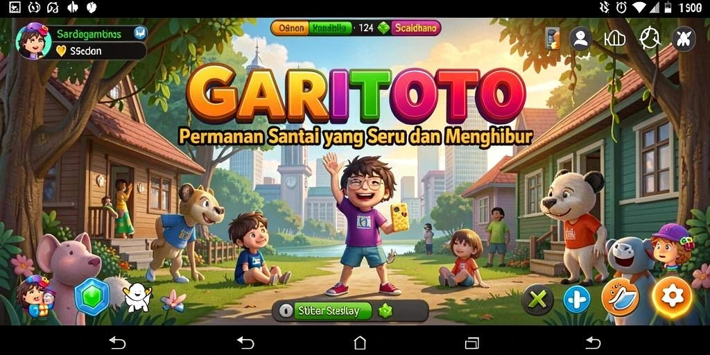 Tampilan gameplay GARITOTO yang ceria dan mengasyikkan.