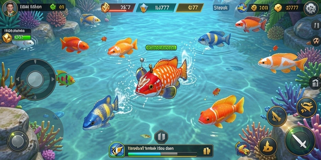 Tampilan gameplay seru saat menembak ikan di ID777.