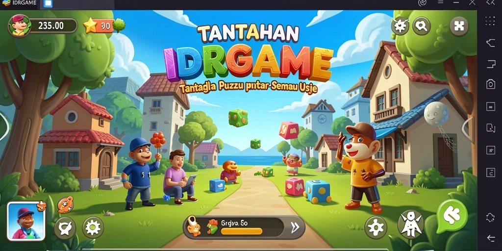 Tampilan gameplay IDRGAME yang penuh warna dan menantang.