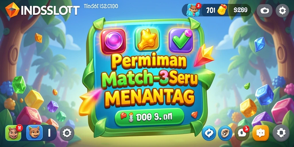 Tampilan gameplay seru dan penuh warna dari INDSLOT.