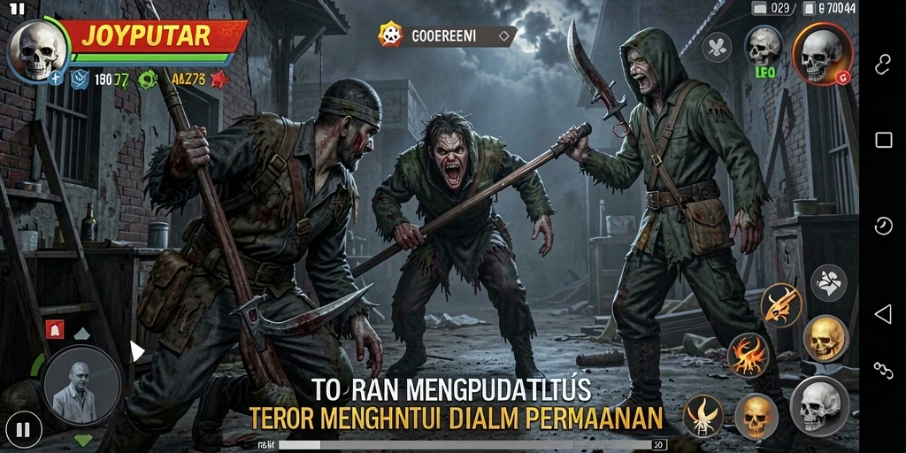 Gameplay menegangkan dari JOYPUTAR dengan suasana mencekam.