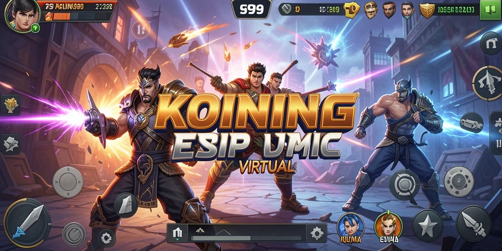 Screenshot gameplay KOIN99 menampilkan aksi pertarungan yang mendebarkan.