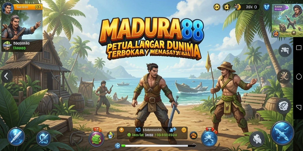 Tampilan gameplay penuh aksi di dunia terbuka MADURA88.