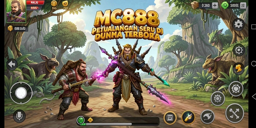 Tampilan asyik dari gameplay Open World MC888 yang luas.
