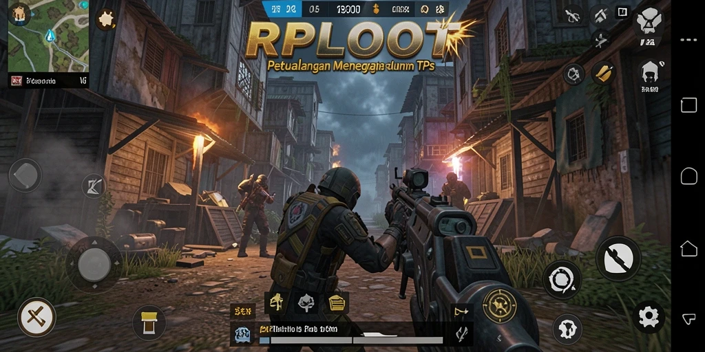 Tangkapan layar gameplay RPLOOT menampilkan aksi mendebarkan dalam TPS.