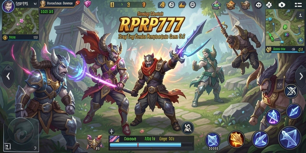 Tampilan gameplay RPRP777 yang menampilkan strategi menaklukkan kerajaan.