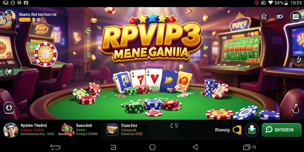 Tampilan gameplay RPVIP3 yang memikat dengan berbagai pilihan permainan Kasino.