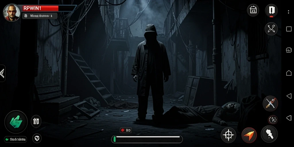 Tangkapan layar dari gameplay menyeramkan RPWIN1.