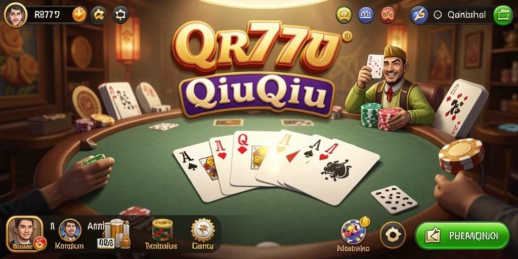 Tangkapan layar gameplay QiuQiu yang seru di RR777.