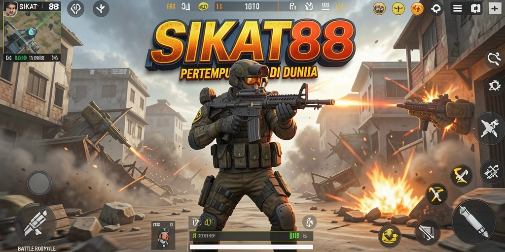 Screenshot utama SIKAT88 menampilkan aksi pertempuran yang mendebarkan.