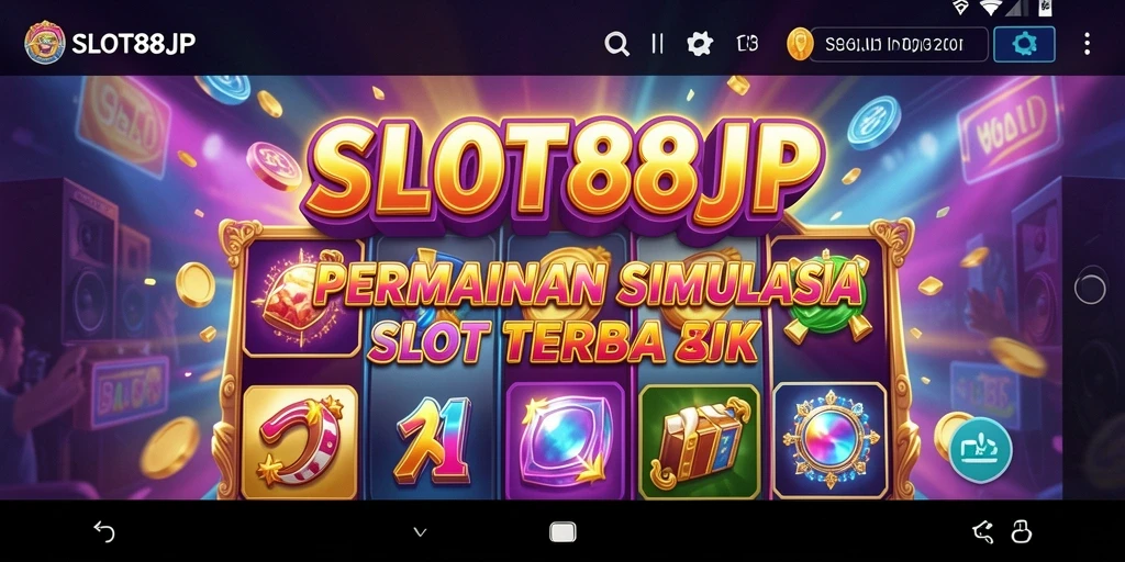 Screenshot menampilkan gameplay seru SLOT88JP dengan berbagai tema slot.