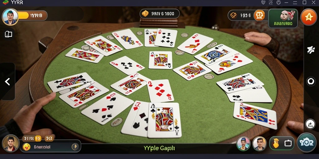 Screenshot YYRR menampilkan aksi permainan Gaple yang seru dan interaktif.